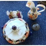 Three pieces of decorative ceramics to include two