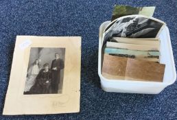A selection of old photographs to include a panora