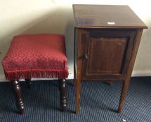 A Victorian mahogany stall together with a pot cup