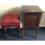 A Victorian mahogany stall together with a pot cup