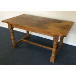 A pine refectory table.