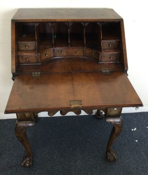 A Georgian style single drawer bureau. - Image 2 of 2