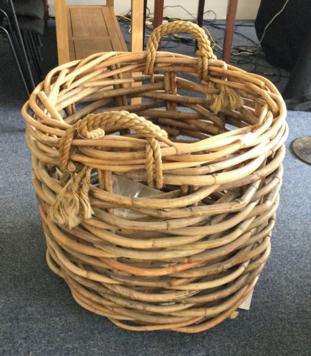 A large log basket.