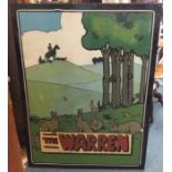 An old painted pub sign entitled 'The Warren'.