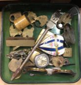 A quantity of vintage padlocks.