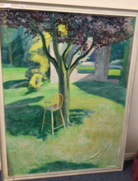 A large oil on canvas picture.