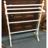 A painted towel rail.