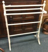 A painted towel rail.