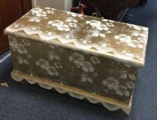 A painted pine box.