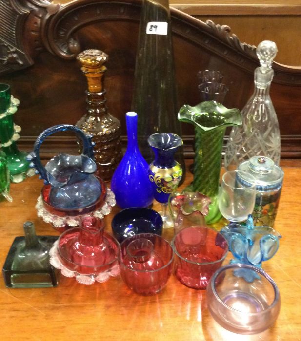A collection of coloured glass.