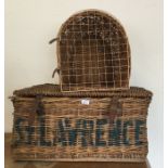 Two wicker baskets.