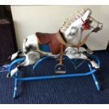 A painted rocking horse.