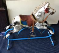 A painted rocking horse.