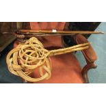 An old carpet beater etc.