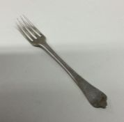 An 18th Century Dutch silver fork. Approx. 12 gram