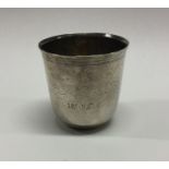 An early 18th Century French silver tumbler cup wi