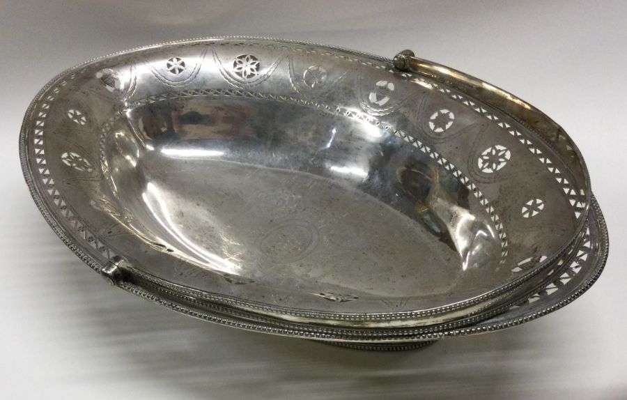 A George III silver basket with pierced decoration