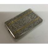A Continental silver and gold inlay cigarette case