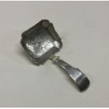 A square bowl silver caddy spoon. London 1817. App