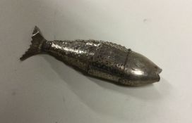 A rare silver vinaigrette in the form of a fish. M