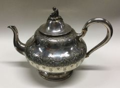 A rare 19th Century French Chinoiserie silver teap