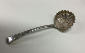 A fine quality George III silver sifter ladle chas