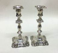 A fine quality pair of William IV silver taper sti