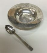 A rare silver christening set with 'Humpty Dumpty'