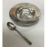 A rare silver christening set with 'Humpty Dumpty'