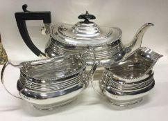 CHESTER: A good silver three piece silver tea serv