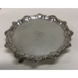 A George III silver salver. London 1778. By Makepe