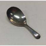 An 18th Century Provincial silver caddy spoon with