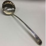 DUBLIN: A rare 19th Century Irish silver soup ladl