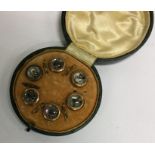 A good cased set of six buttons of Essex crystal s