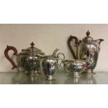 A good heavy silver four piece tea and coffee serv