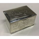 A silver Bridge box. Birmingham 1907. Approx. 369