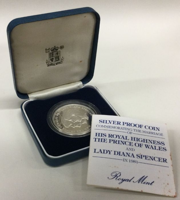 A Proof silver Prince of Wales coin. Est. £10 - £2