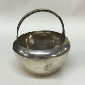 A Russian silver sugar bowl. Marked to base. Appro