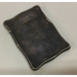 A silver card case. Birmingham 1908. By Henry Matt