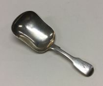A Victorian silver caddy spoon. London 1846. By Ch