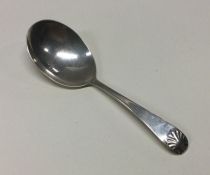 A George III silver caddy spoon. London 1804. Appr