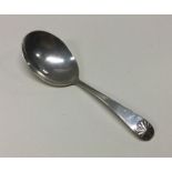 A George III silver caddy spoon. London 1804. Appr