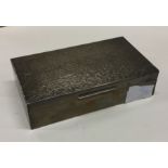 A good silver hinged top cigarette box. Birmingham