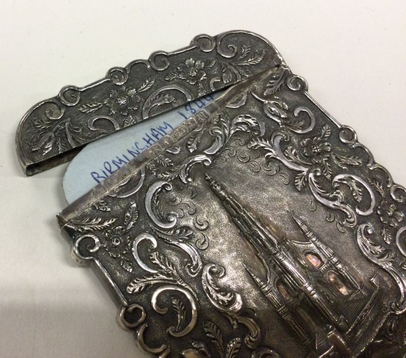 A silver castle top card case depicting Scott's Me - Image 2 of 2