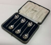 A stylish set of silver coffee spoons. Birmingham.