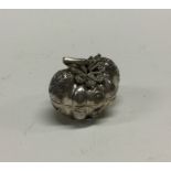 An unusual silver box in the form of fruit. Possib