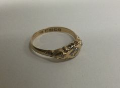 A good Antique diamond six stone ring in 18 carat