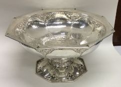 A large Arts and Crafts silver bowl decorated with