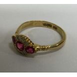 A good Victorian diamond mounted cluster ring in c