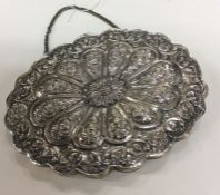 A Turkish silver mirror. Approx. 502 grams gross w